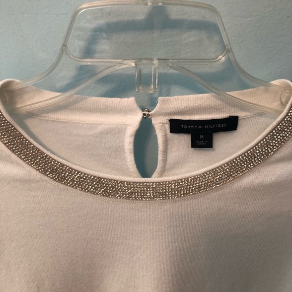 TOMMY HILFIGER Jeweled Neck Sweater - Picture 3 of 5